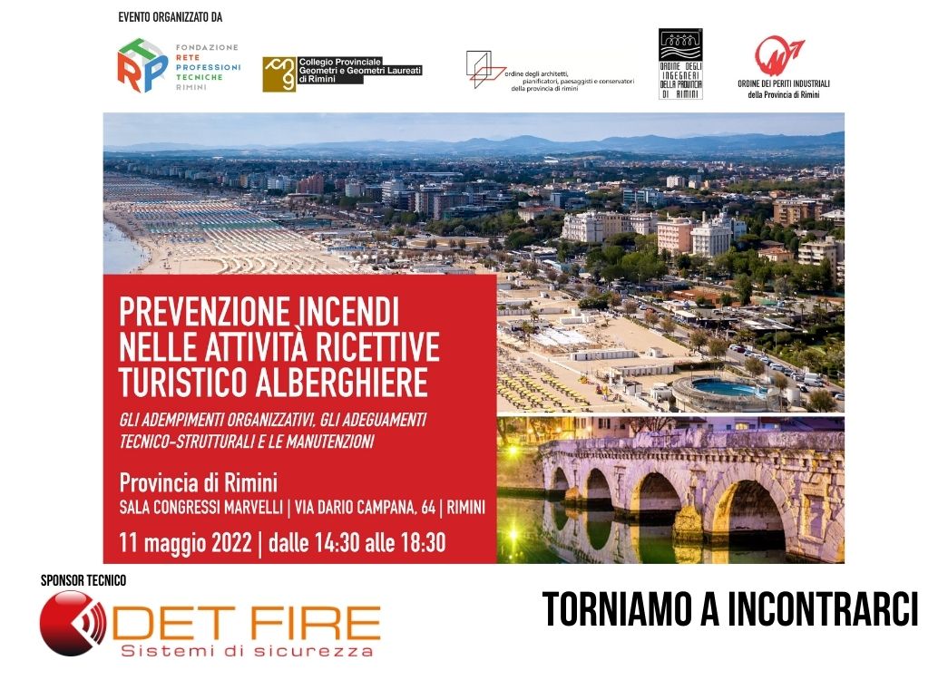 Workshop tecnico sulla Prevenzione Incendi nelle strutture ricettive – Rimini, 11 maggio 2022