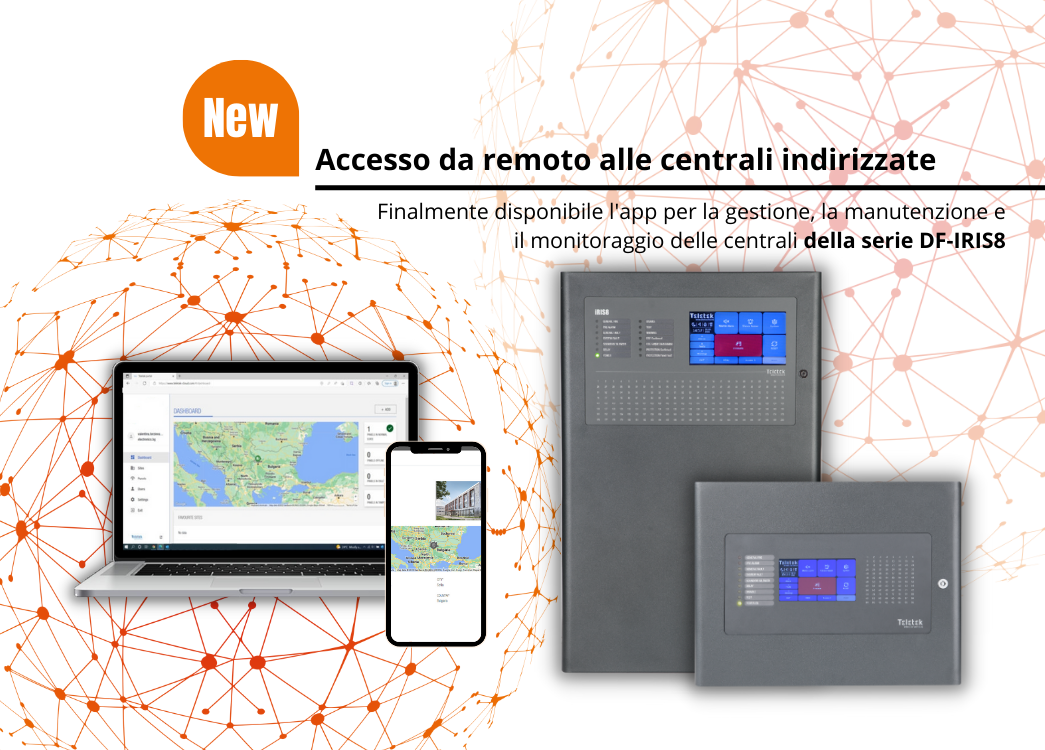 Efficienza massima anche da remoto per le centrali indirizzate della serie DF-IRIS8